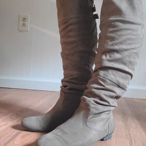 Cute Suede Slouch Boots sz 8W